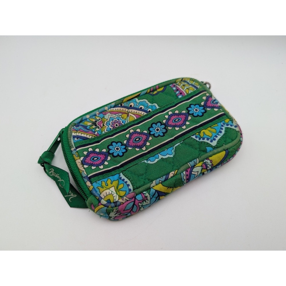 Vera Bradley EmerWristlet Wallet Handbag Green‎ Floral Design